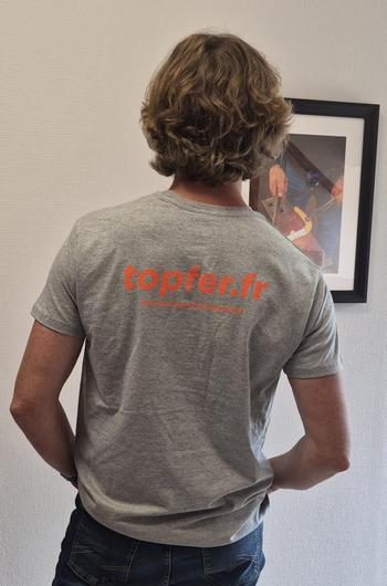 tee shirt gris sport top fer