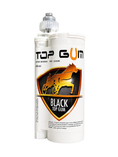 résine noire top gum