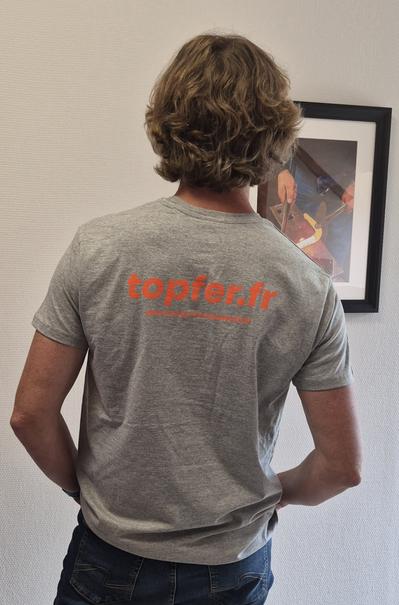 tee shirt gris sport top fer